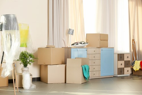 Packing boxes and supplies for a St Johns Wood home move