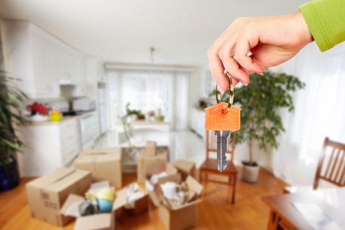 Van service handling a residential move in St Johns Wood