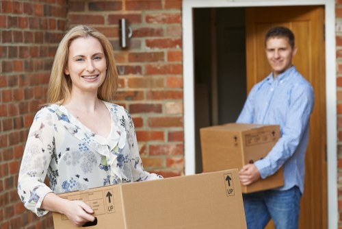 Professional movers handling access and loading for a St Johns Wood property