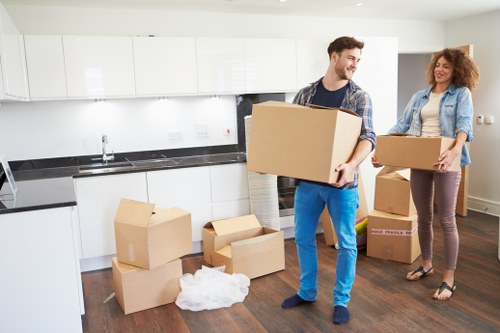 Professional removals team assisting with a student relocation
