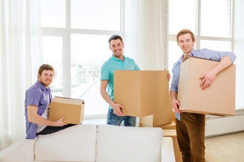 Business furniture and IT equipment prepared for an office move in St Johns Wood
