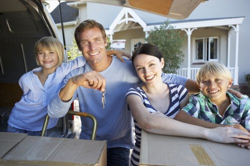 Careful furniture removal from a residential property with limited access