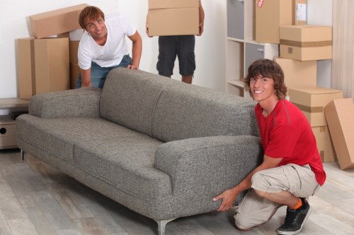 Loading household items for a local move in north west London