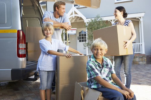 Packing office equipment and furniture for relocation in St Johns Wood
