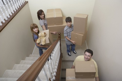 Local removals team preparing for a move in St Johns Wood